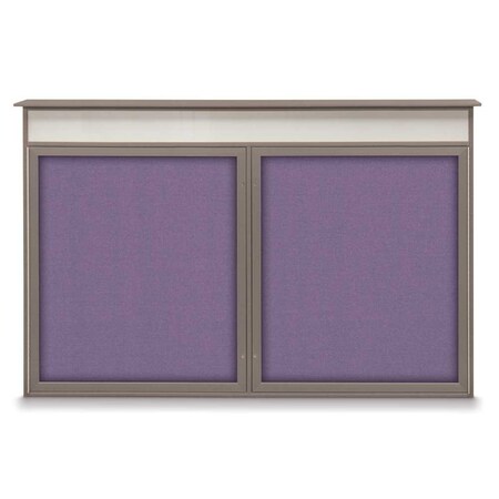 United Visual Products Open Faced Traditional Corkboard, 96x48" UV647A-GOLD-AMETHY